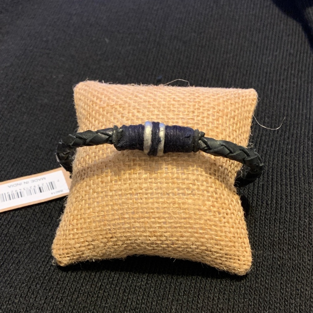 Elegant Black and Blue Braided Bracelet